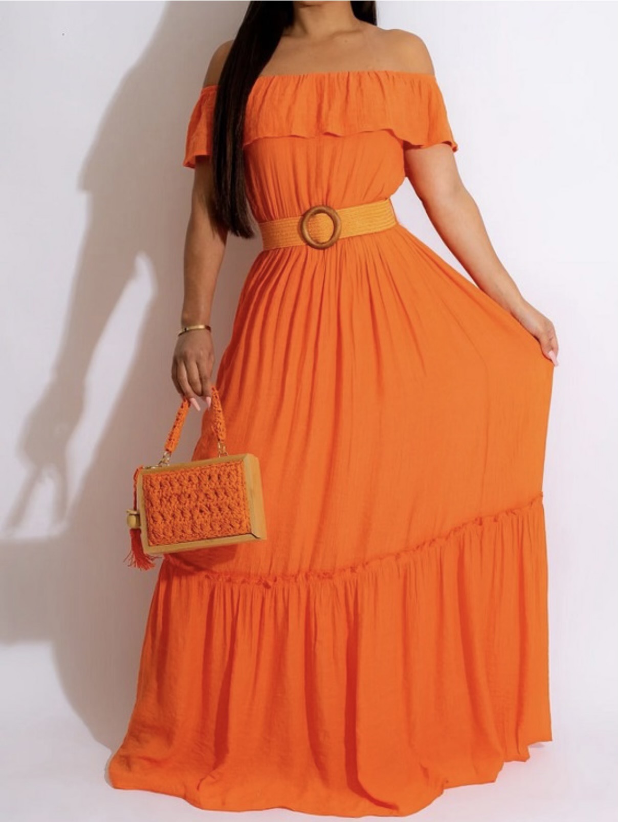 Off Shoulder Maxi Dress