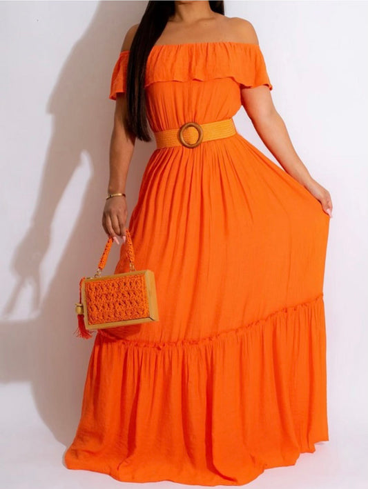 Off Shoulder Maxi Dress