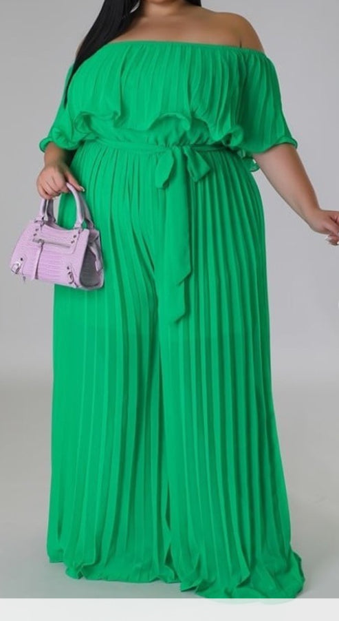 Non-Stretch Strapless Wide Leg Jumpsuit